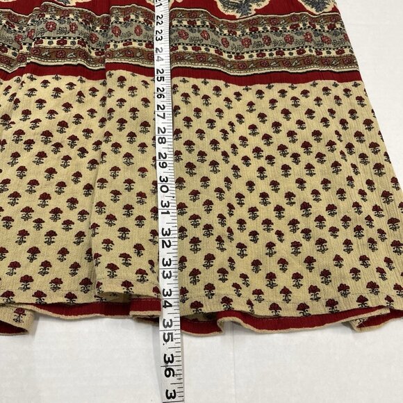 Vintage Sag Harbor Skirt Womens L Tiered Broomstick Peasant Floral Boho Hippie‎ - Picture 4 of 8